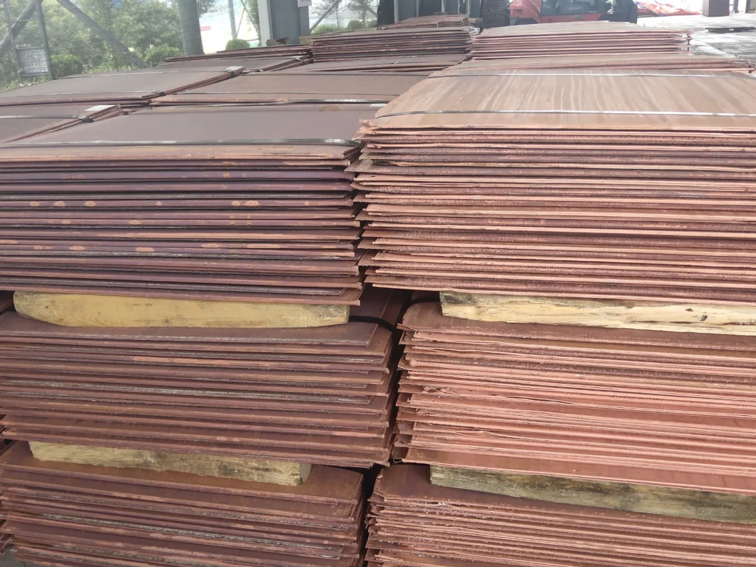 Afforable Price Red Right Copper Metal Copper Cathode/ Pure Copper Plate Cathode